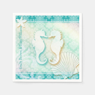 Serviette En Papier Sous la mer Mariage Whimsical Beach