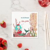 Serviette En Papier Sous la mer Sirène chantant Coral Reef Anniversair (En situation)