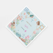 Serviette En Papier Sous la mer Sirènes anniversaire de enfant (Coin)