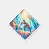 Serviette En Papier Sous la tortue de mer (Coin)