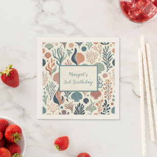 Serviette En Papier Sous l'Anniversaire de la mer, Motif de Whispers O