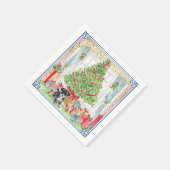 Serviette En Papier Sous l'arbre de Noël (Coin)