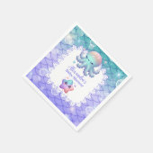 Serviette En Papier Sous le Baby shower d'aquarelle de mer (Coin)