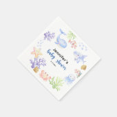 Serviette En Papier Sous Le Baby shower De La Mer Animaux (Coin)
