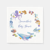 Serviette En Papier Sous le Baby shower marin (Devant)