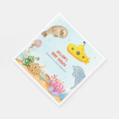 Serviette En Papier Sous le Baby shower marin nautique (Coin)