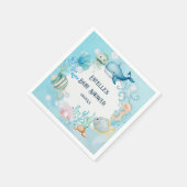 Serviette En Papier Sous le Baby shower marin pour garçon (Coin)