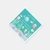 Serviette En Papier Sous le Baby shower Sea Adventure (Coin)