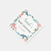 Serviette En Papier Sous le Baby shower Sea Cute Ocean Animaux RSVP (Coin)