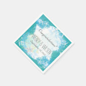 Serviette En Papier Sous le mariage personnalisé de la mer (Coin)