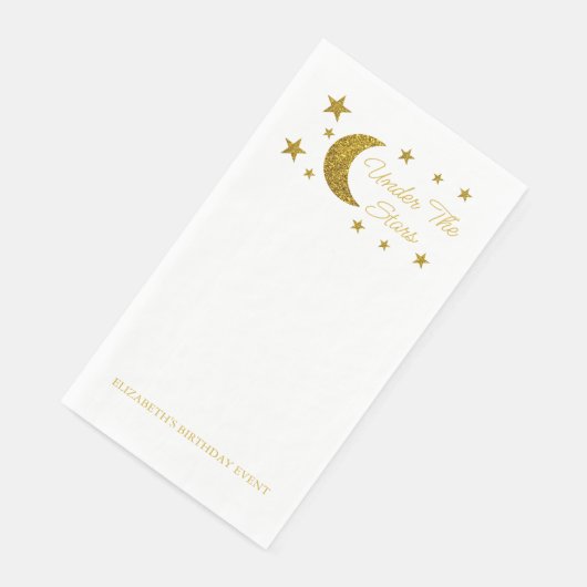 Serviette En Papier Sous les étoiles Anniversaire (Coin)