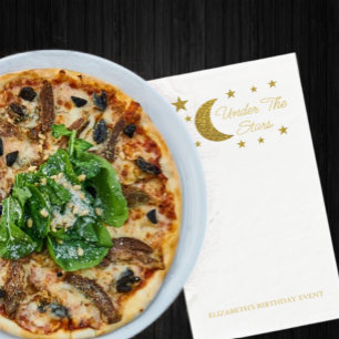 Serviette En Papier Sous les étoiles Anniversaire