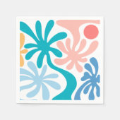 Serviette En Papier Sous les Palmiers Rassemblements de Famille Tropic (Devant)