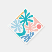 Serviette En Papier Sous les Palmiers Rassemblements de Famille Tropic (Coin)