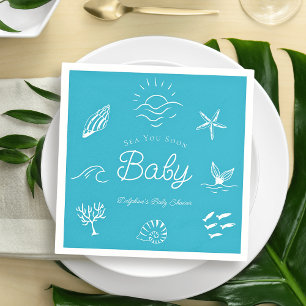 Serviette En Papier Sous l'océan Vous verrons bientôt Garçon Baby Show