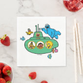 Serviette En Papier Sous-marin Cookies Monster and Sesame Pals (En situation)