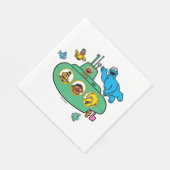 Serviette En Papier Sous-marin Cookies Monster and Sesame Pals (Coin)