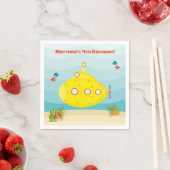 Serviette En Papier Sous-marin jaune profond (En situation)