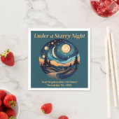 Serviette En Papier Sous une nuit étoilée (En situation)