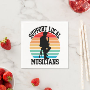 Serviette En Papier Soutenez les musiciens locaux pour les amateurs de