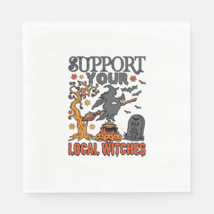 Serviette En Papier Soutenez les sorcières locales Pot de sorcière d'H