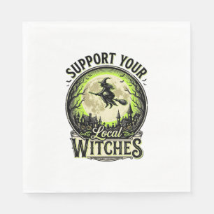 Serviette En Papier Soutenez Vos Sorcières Locales Design Halloween Vi