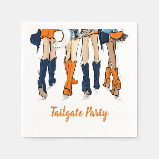 Serviette En Papier Southern Game Day Tailgate Quatre Dames élégantes (Devant)