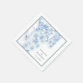 Serviette En Papier Southport Boothbay Maine Map Mariage élégant (Coin)