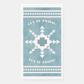 Serviette En Papier Southwest Winter Geometric Snowflake Personalized (Devant)