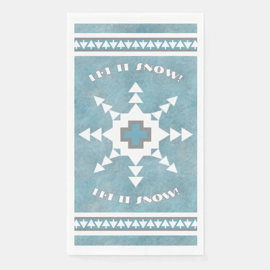 Serviette En Papier Southwest Winter Geometric Snowflake Personalized (Devant)