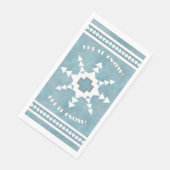 Serviette En Papier Southwest Winter Geometric Snowflake Personalized (Coin)