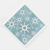 Serviette En Papier Southwest Winter Géométrique Snowflakes Personnali (Coin)