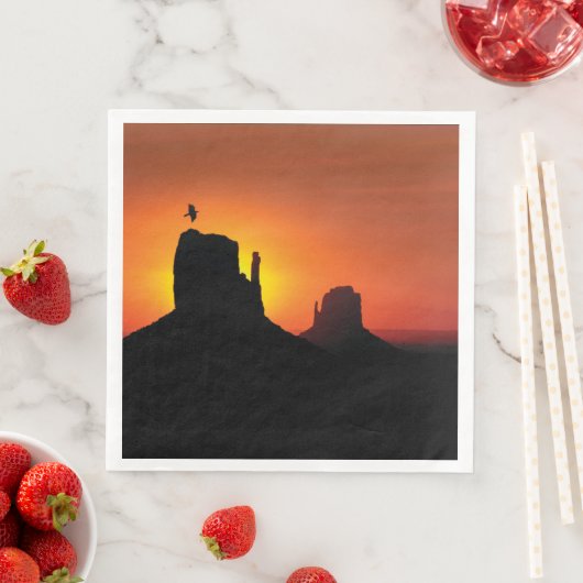 Serviette En Papier Southwestern Desert Buttes Dîner en papier serviet (En situation)