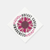 Serviette En Papier Soutien à la sensibilisation au cancer du sein Fle (Coin)