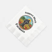 Serviette En Papier Soutien aux agriculteurs noirs (Coin)