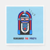 Serviette En Papier Souvenez-vous des années 50, juke-box, (Devant)
