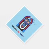 Serviette En Papier Souvenez-vous des années 50, juke-box, (Coin)