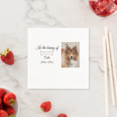 Serviette En Papier souvenir d'amour gardienne funérailles de saké ajo (En situation)