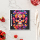 Serviette En Papier 🌹 Souvenir vibrant : Un hommage à Día de Muertos  (En situation)