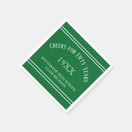 Serviette En Papier Souvenirs ! 50e classe Retrouvailles serviettes (Coin)