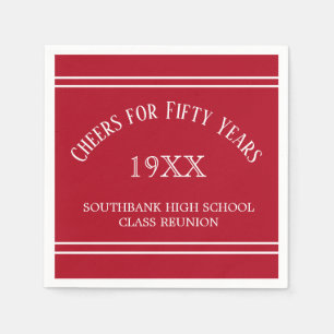 Serviette En Papier Souvenirs ! 50e Réunion de classe