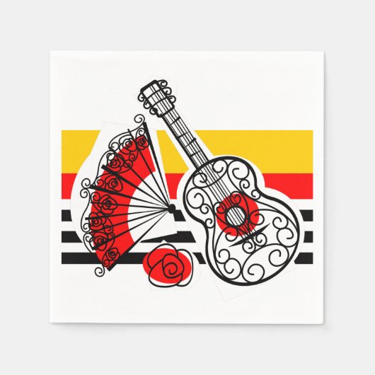 Serviette En Papier Souvenirs espagnol classique Grille papier serviet (Devant)