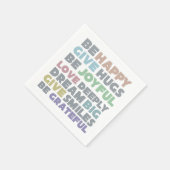 Serviette En Papier Soyez heureux de la typographie (Coin)