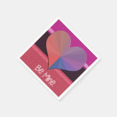 Serviette En Papier Soyez le coeur réfléchi de Valentine (Coin)