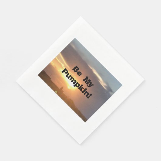 Serviette En Papier Soyez Mon Citrouille ! (Coin)