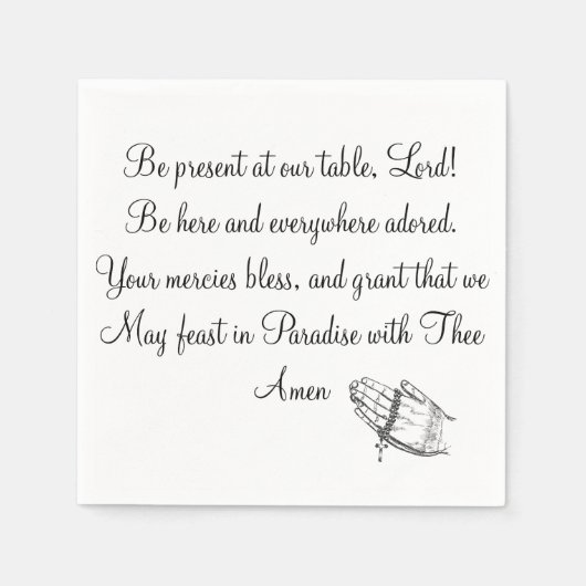 Serviette En Papier Soyez Présents À Notre Table Lord (Devant)
