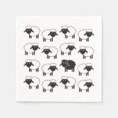 Serviette En Papier Soyez toujours Ewe Noir Mouton (Devant)