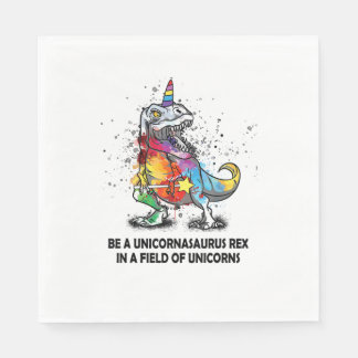 Serviette En Papier Soyez Un Unicornasaurus Rex Dans Un Champ D'Unicor