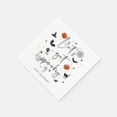 Serviette En Papier Soyons éffrayants de la fête d'Halloween blanc (Coin)