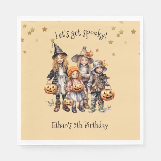 Serviette En Papier Soyons éffrayants ! Fête anniversaire de enfant co (Devant)